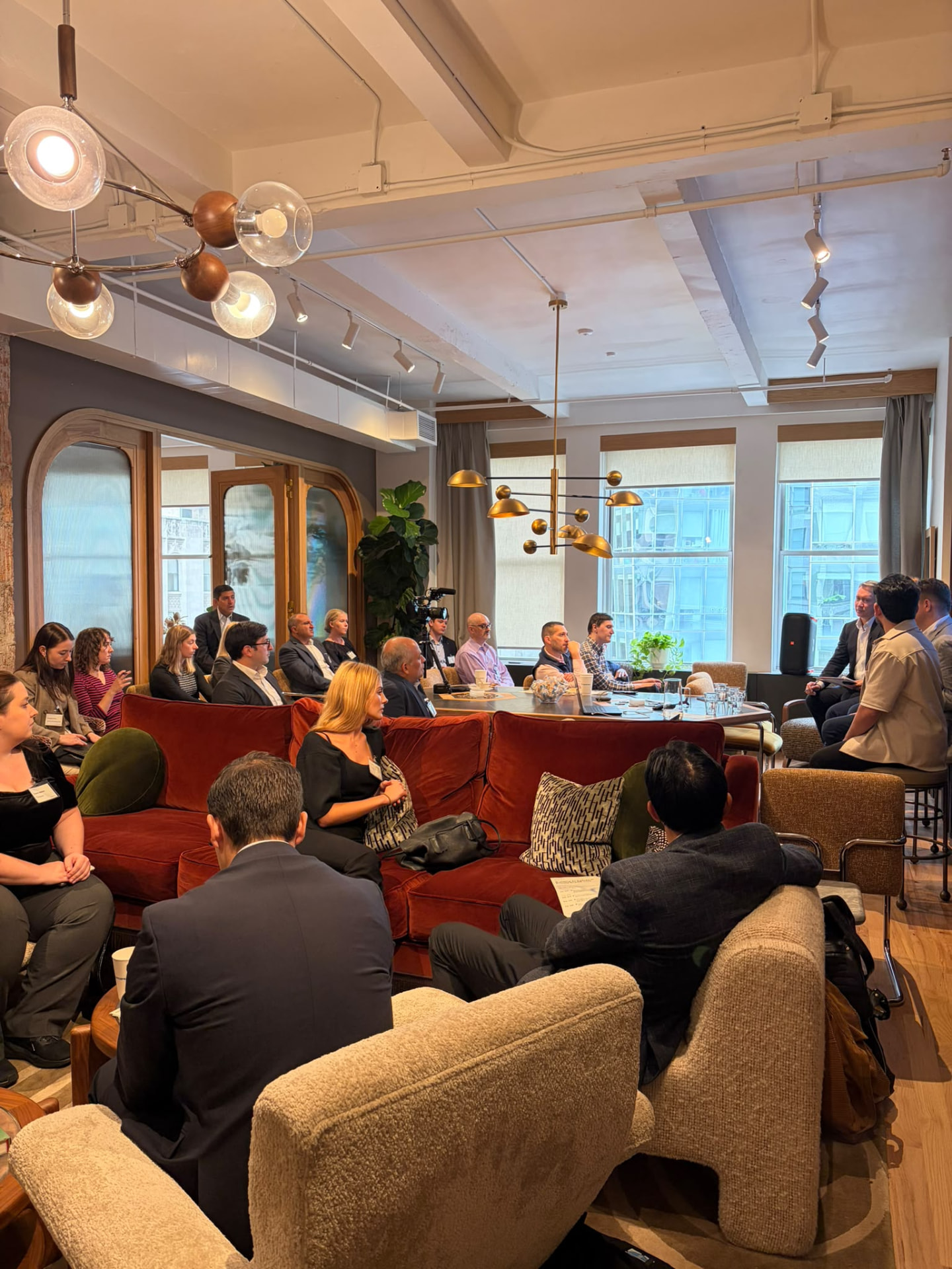Attendees watching the live session